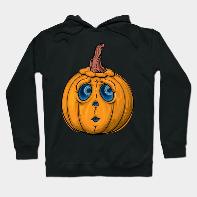 Halloween Blue Eye Pumpkin Hoodie by holidaystore